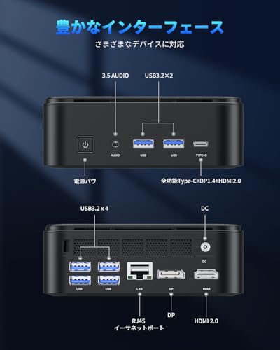 NIPOGI - ミニpc AMD Ryzen 5 7430U E3B-7430U-32 の評価 | SHOPSTAFF